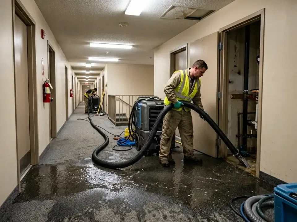 multi-unit-apartment-hallway-f-005 — frequently asked questions, Emergency Burst Pipe Water Extraction & Removal in Wood Vil…